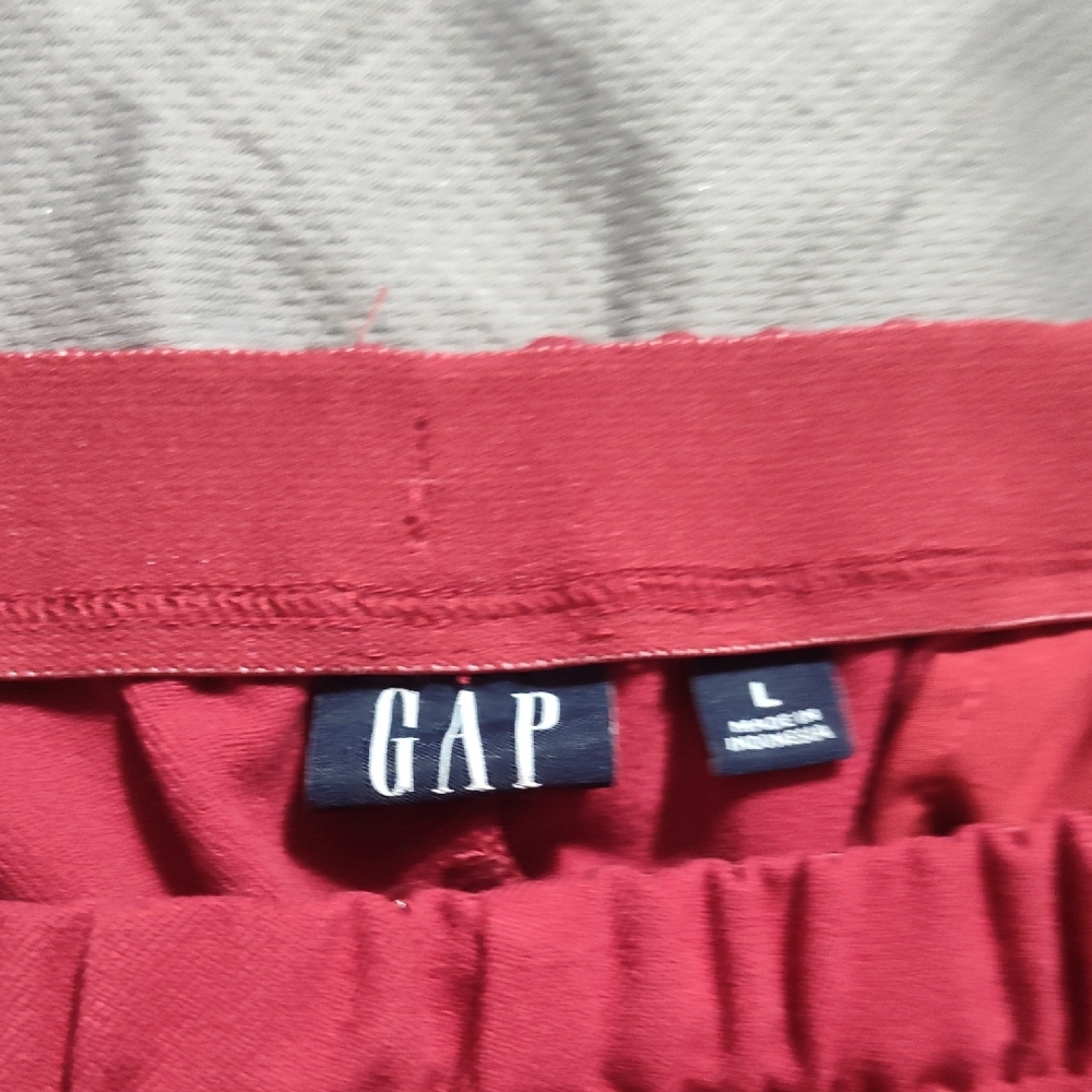 GAP Vibrant Red Wide-leg Pants